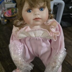 Pink Ruffled Baby Doll in Pink Outfit
